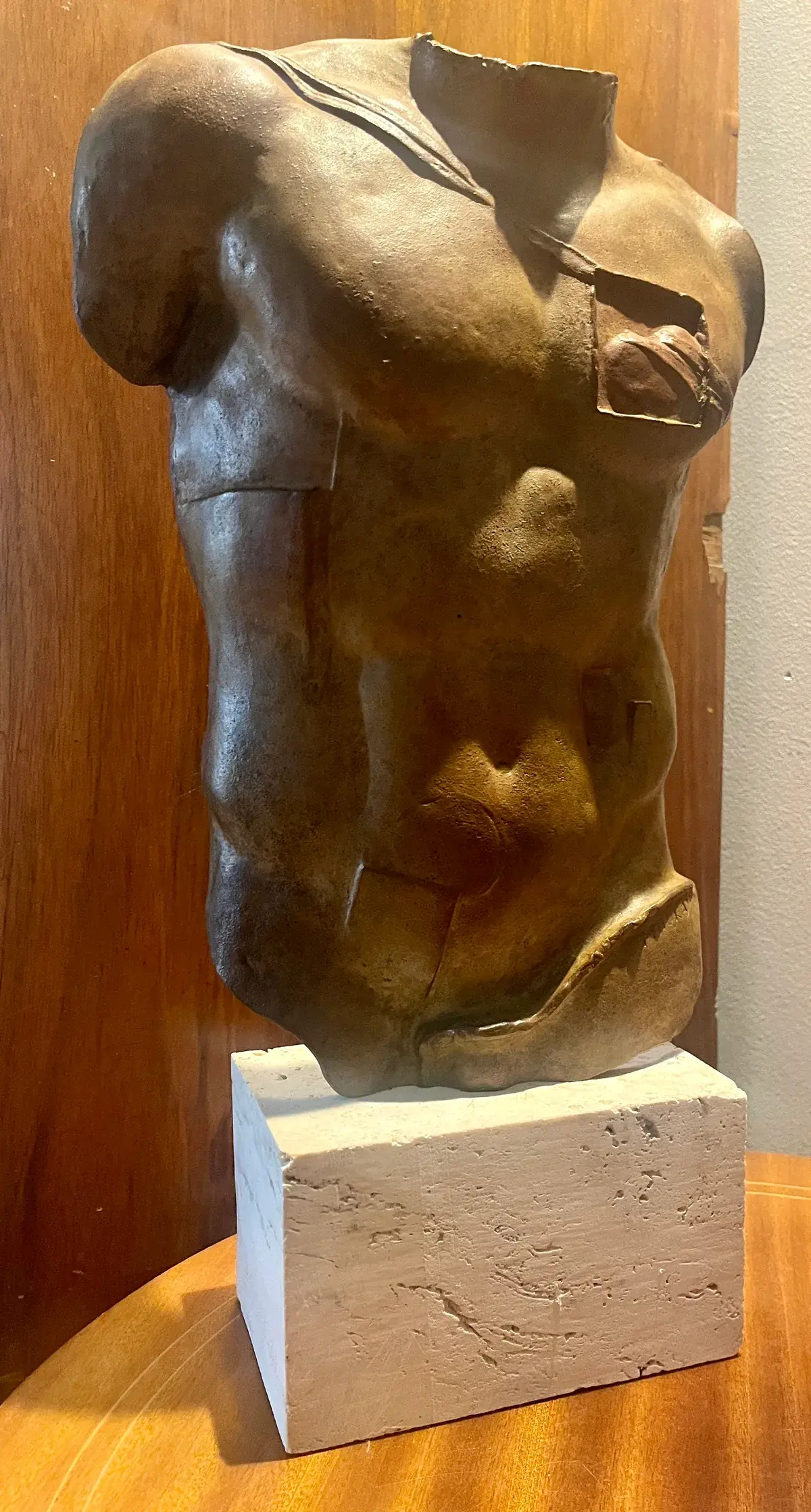 Persée (1988) — Igor Mitoraj, bronze torso, private collection